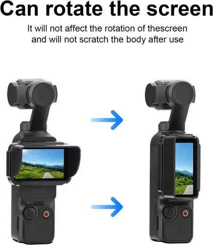 Vista 5 de Parasol de pantalla para DJI Osmo Pocket 3, protector de parasol antirreflejo, cubierta rígida de ABS para mayor visibilidad con luz brillante