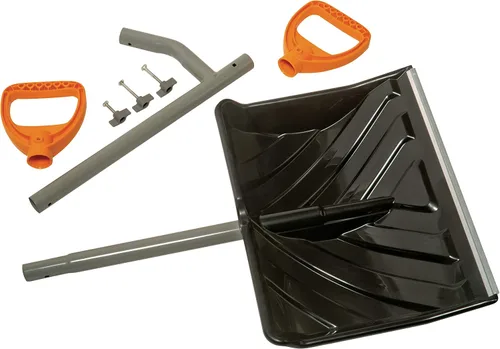 Vista 5 de ErgieShovel ERG-SNSH18 - Pala de nieve resistente a los impactos, pala de 18 pulgadas, astil de 48 pulgadas, hoja combinada de empuje/cuchara