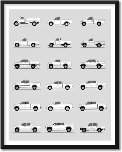 Vista 33 de Idea Network Póster hecho a mano compatible con Toyota Corolla Print Wall Art Decoración hecha a mano del Corolla Sprinter Generations History