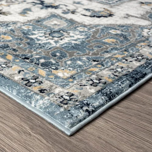Vista 5 de LUXE WEAVERS Alfombra marroquí bohemia, 6 x 9, azul