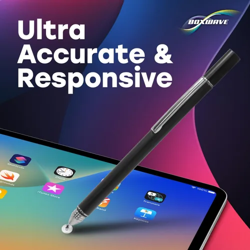 Vista 2 de BoxWave Lápiz óptico compatible con Oppo Find N2, lápiz capacitivo FineTouch, lápiz capacitivo súper preciso, color negro azabache