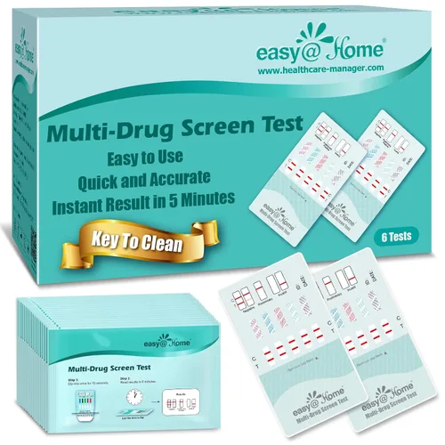 Vista 8 de Easy@Home Kits de prueba instantánea de drogas de 10 paneles - Prueba de marihuana (THC), opiáceo (OPI 2000), cocaína (COC), AMP, BAR, BZO, MDMA