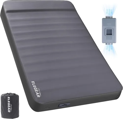 Vista 11 de Elegear Colchoneta autoinflable de aire y espuma, colchón de camping de espuma viscoelástica ultragruesa de 4" con bomba eléctrica incorporada