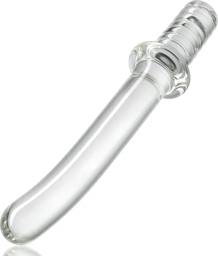 Vista 3 de Varita de masturbación con consolador de cristal de cristal, masajeador de masturbación vaginal, tapón anal, palo de placer, estimulación del ano