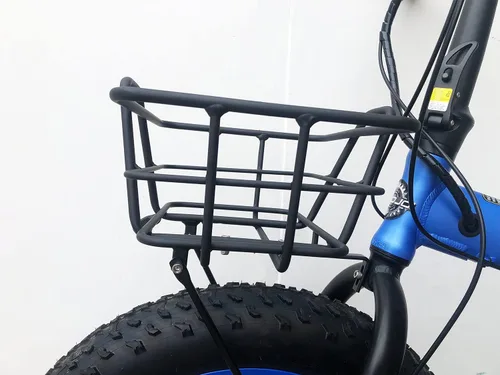 Vista 3 de EMOJO Cesta de bicicleta de aleación de aluminio duradera delantera de 55 libras Cpacity grande cesta de carga de bicicleta fácil instalación