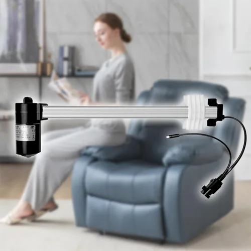 Vista 6 de Motor reclinable eléctrico de repuesto modelo ML18-017 Actuador lineal con cable para sofá, silla elevadora, sofá, asiento de masaje, aluminio