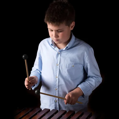 Vista 4 de Shappy Bell Mallets Glockenspiel Sticks, Baquetas de Goma para Xilófono de Percusión con Mango de Madera, 15 Pulgadas de Largo (Negro) Mallets