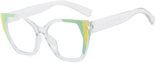 Vista 15 de Gafas retro de ojo de gato anti luz azul gafas de marco a juego