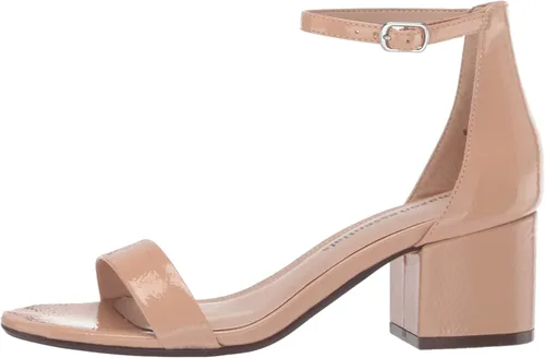 Vista 7 de Amazon Essentials Women's Two Strap Heeled Sandals with Adjustable Ankle Strap, Padded Memory Foam Insole Beige