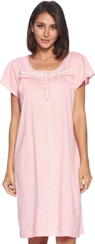 Vista 23 de Casual Nights Camisón de manga larga para mujer, diseño floral. Azul