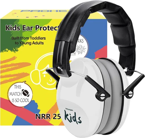 Vista 25 de PROHEAR 032 2.0 - Auriculares con cancelación de ruido para niños - Reducción de ruido de 25dB - Orejeras ajustables de protección sensorial