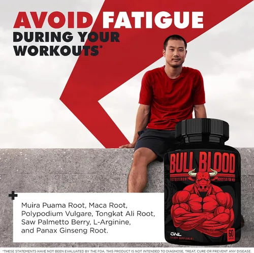 Vista 4 de ONL Paquete de refuerzo de testosterona para hombres, MajorLoad + sangre de toro, apoyo de energía, fuerza y resistencia, con Tongkat Ali, raíz