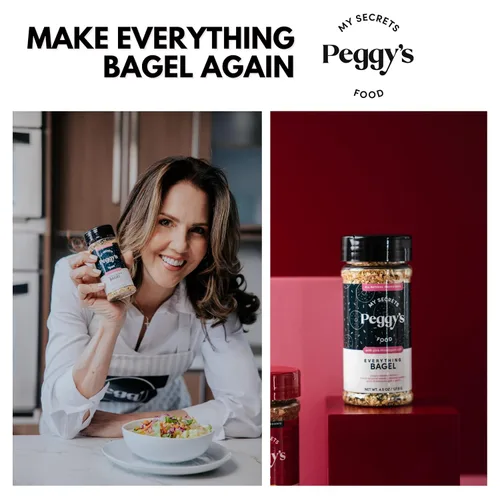 Vista 7 de My Secrets Peggy's Food Everything Bagel Seasoning - Mezcla prémium con sal rosa del Himalaya, semillas de amapola y ajo, cobertura crujiente