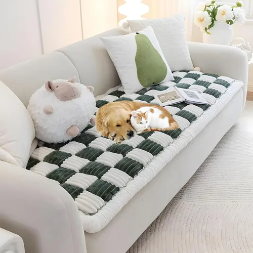Vista 9 de Lucky Monet Funda Protectora para Sofá para Perros Lavable Antideslizante Funda de Sofá para Sofá de 3 Cojines Apta para Mascotas, Tapete Grueso