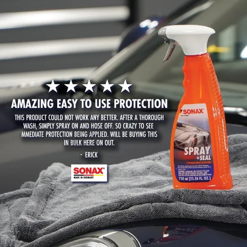 Vista 6 de SONAX Profiline Spray + Seal Sellador hidrofóbico rápido Protección rápida de pulverización y enjuague para pintura, plástico y caucho Mejora