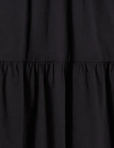 Vista 8 de Tienda Essentials Vestido escalonado de manga corta con cuello redondo para mujer
