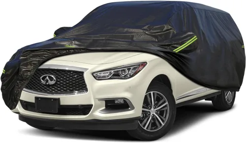 Vista 112 de KouKou Funda impermeable para automóvil SUV adecuada para BMW X1 de 2009 a 2025, 7 capas a prueba de viento para todo tipo de clima, cubierta