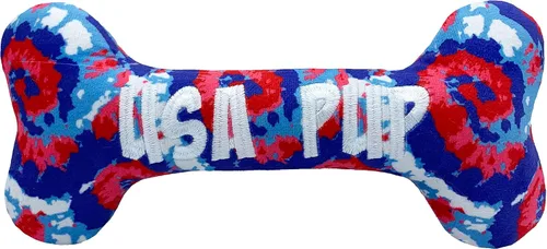 Vista 9 de Huxley & Kent para perros Fro-Yo Pawtriot Cono (pequeño) Juguete divertido para perros Juguete de felpa para perros con chirriante Regalo