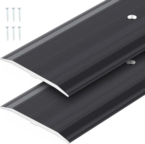 Vista 17 de Tandefio 2 unids 4" X 1/4" X 36" aluminio Saddle puerta umbral, plata Plateado