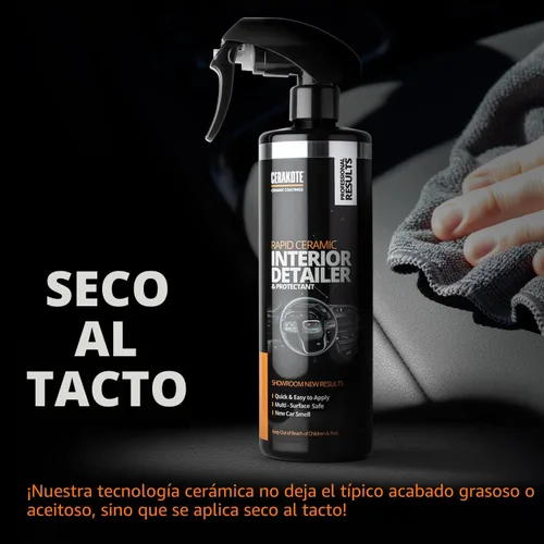 Vista 2 de CERAKOTE Rapid Ceramic Detallador y Protector de Interiores (14 fl oz.) – Rápido y Fácil – Seguro para Múltiples Superficies – Espray Limpiador