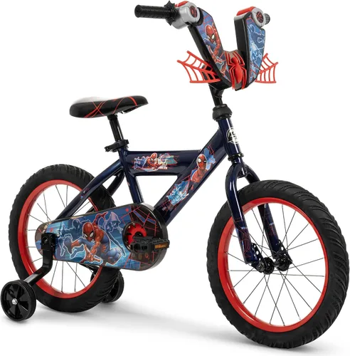Vista 15 de Huffy Disney and Marvel 12/16 Inch Boys Bikes, Multiple Color Options Azul Spidey y sus increíbles amigos
