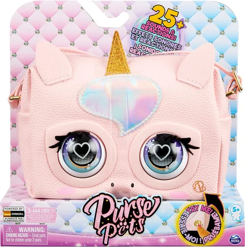 Vista 10 de Purse Pets, Disney Minnie Mouse Officially Licensed Interactive Pet Toy & Kids Purse