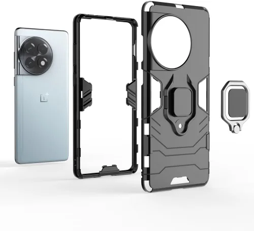 Vista 5 de Funda compatible con OnePlus Ace 2 Pro, soporte magnético para automóvil compatible con OnePlus Ace 2 Pro 5G, color negro