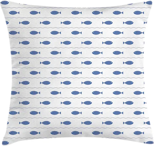 Vista 3 de Ambesonne - Funda de cojín abstracta para cojín con forma de triángulo, diseño geométrico con forma de arco iris, diseño decorativo, cuadrado, 16.0