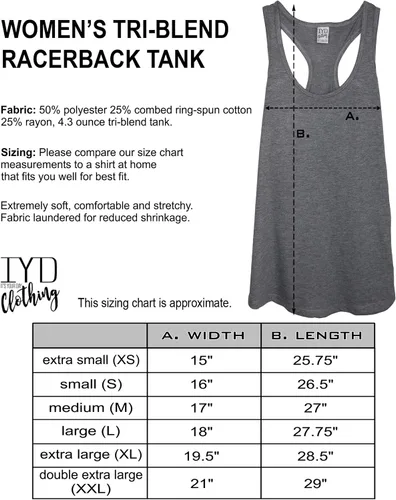 Vista 4 de IYD Clothing Vegan AF Soft Tri-Blend Heather Gray Racerback Tank parte superior de la mujer