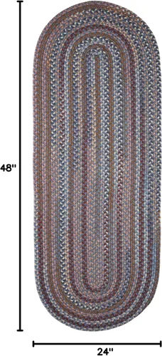 Vista 164 de Tapete reversible de lana, texturizado, grueso, trenzado. , Lana, Walnut