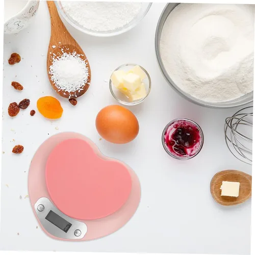 Vista 5 de Plastic Pink Electronic Kitchen Scale 1g 5kg for Baking