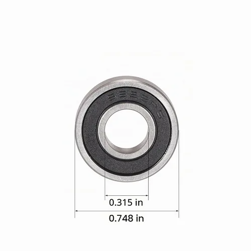 Vista 3 de uxcell Rodamiento de bolas de acero inoxidable S698-2RS 0.315 inx0.748 inx0.236 in Rodamientos sellados dobles 4 PC