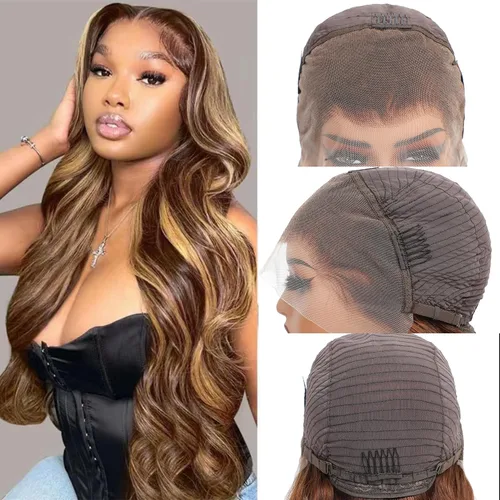 Vista 17 de Aaliweya Pelucas de cabello humano ondulado con cierre de encaje suizo real HD de 5 x 5 para mujer, densidad 15A, 200%, sin pegamento, con cordón