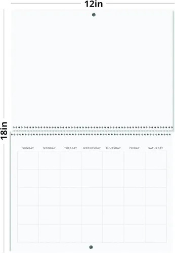 Vista 2 de Reskid Calendario de pared en blanco para álbum de recortes, paquete de 2, cartulina de 80 libras, sin fecha, 12 x 9 pulgadas, cerrado