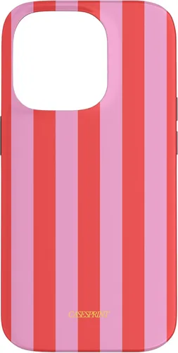 Vista 17 de Funda de rayas rojas rosas para iPhone 17