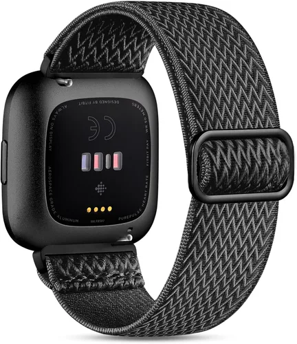 Vista 16 de Witzon Compatible con Fitbit Versa/Versa Lite/Versa 2 bandas para mujeres y hombres, correa elástica ajustable de repuesto para reloj inteligente