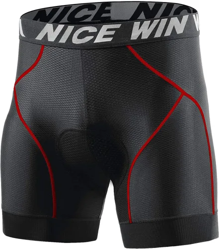 Vista 2 de NICEWIN Pantalones cortos de ciclismo acolchados en 4D para hombre, ropa interior antideslizante para ciclismo, ropa interior ancha para ciclismo