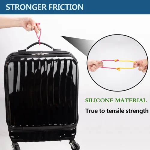 Vista 3 de 12 bridas de silicona reutilizables de 4, 6, 12 pulgadas, correas de sujeción de silicona reutilizables con núcleo de acero para agrupar