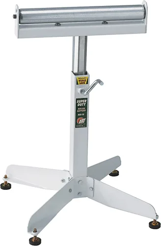 Vista 5 de Soporte de material de rodillo de pedestal ajustable HTC HSS-10, con un rodillo de rodamiento de bolas de 16