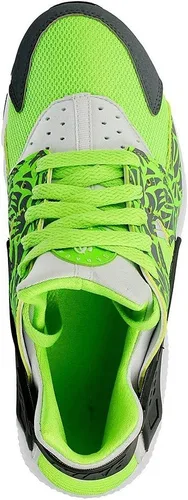 Vista 6 de Nike Huarache Run Print GS LTD Zapatillas para correr Verde Gris Blanco
