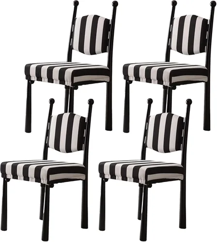 Vista 13 de Sillas de comedor de madera, sillas de cocina con material de lana de cordero, asiento tapizado, silla de sala de estar para estudio y comedor, sala