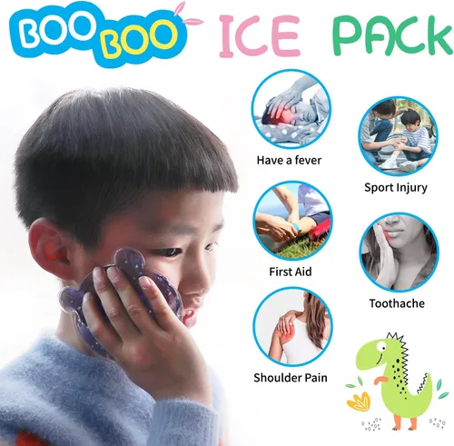 Vista 2 de Paquete de hielo Boo Boo, paquete de hielo reutilizable, reducción de fiebre auxiliar, paquete frío caliente para lesiones, muelas del juicio