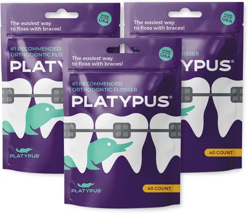 Vista 11 de Platypus Hilos Dentales para Aparechos - Paquete Familiar - Estructura Única que se Ajusta Bajo el Arco, Aumenta el Cumplimiento del Uso del Hilo
