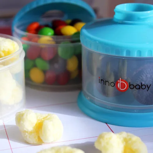 Vista 5 de Innobaby packin "Smart Tres Pisos Twistable contenedor de almacenamiento de alimentos, Azul (Arándano)
