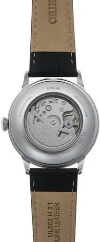 Vista 3 de ORIENT RA-AK0701S Bambino Versión 8 Correa de cuero esfera blanca Multifunción Reloj automático multifunción para hombre, Moderno
