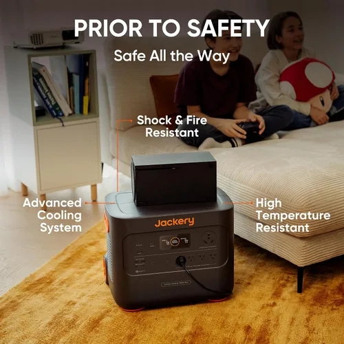 Vista 3 de Jackery Estación de energía portátil Explorer 2000 Plus, generador solar de 2042 Wh, compatible con panel solar para caravanas al aire libre