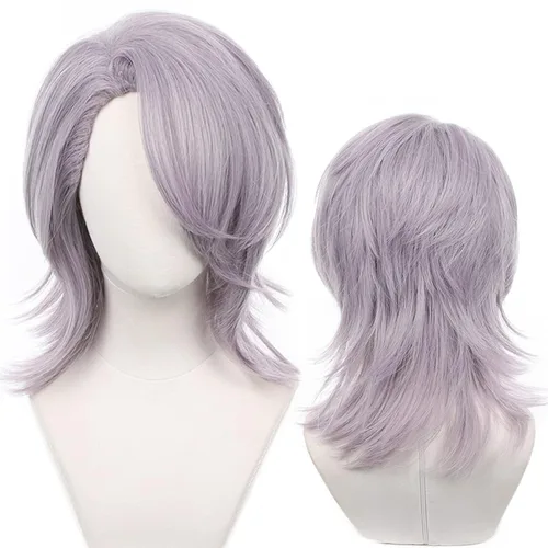 Vista 19 de Peluca para cosplay, disfraz de anime, pelo largo, cabello ondulado negro con flequillo y para mujer, fiesta familiar de Halloween Isolda
