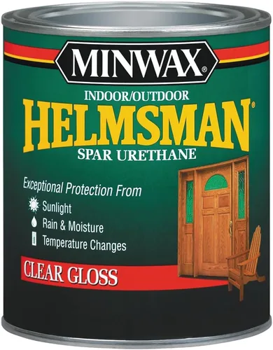 Vista 9 de Minwax - Capa de uretano Helmsman para exteriores y interiores a base de agua, cuarto de galón, brillante