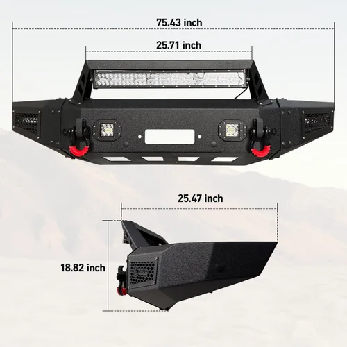 Vista 3 de Textura de parachoques delantero y trasero negro compatible con F150 2009 2010 2011 2012 2013 2014 (excluyendo Raptor y Ecoboost) con placa