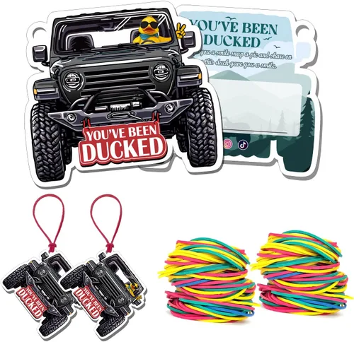 Vista 16 de You've Been Ducked - Tarjeta de juego, tarjeta de juego para Jeep o SUV, etiquetas de pato, pato de goma para etiquetas, diseño de automóvil de 4 4